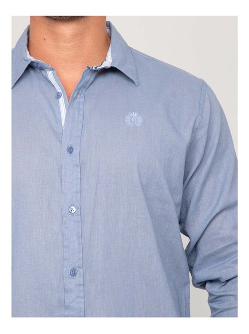 Camicia a maniche lunghe lino DUMOLAK - Kiabi