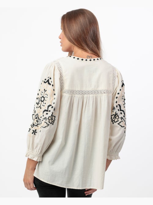 Camicia a maniche lunghe messicana da donna ADMAS - Kiabi Camicia a maniche lunghe messicana da donna ADMAS - Kiabi