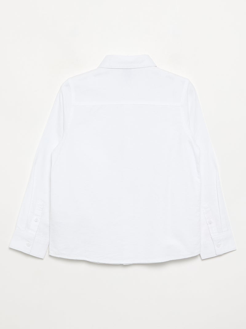 Camicia a maniche lunghe oxford Bianco - Kiabi