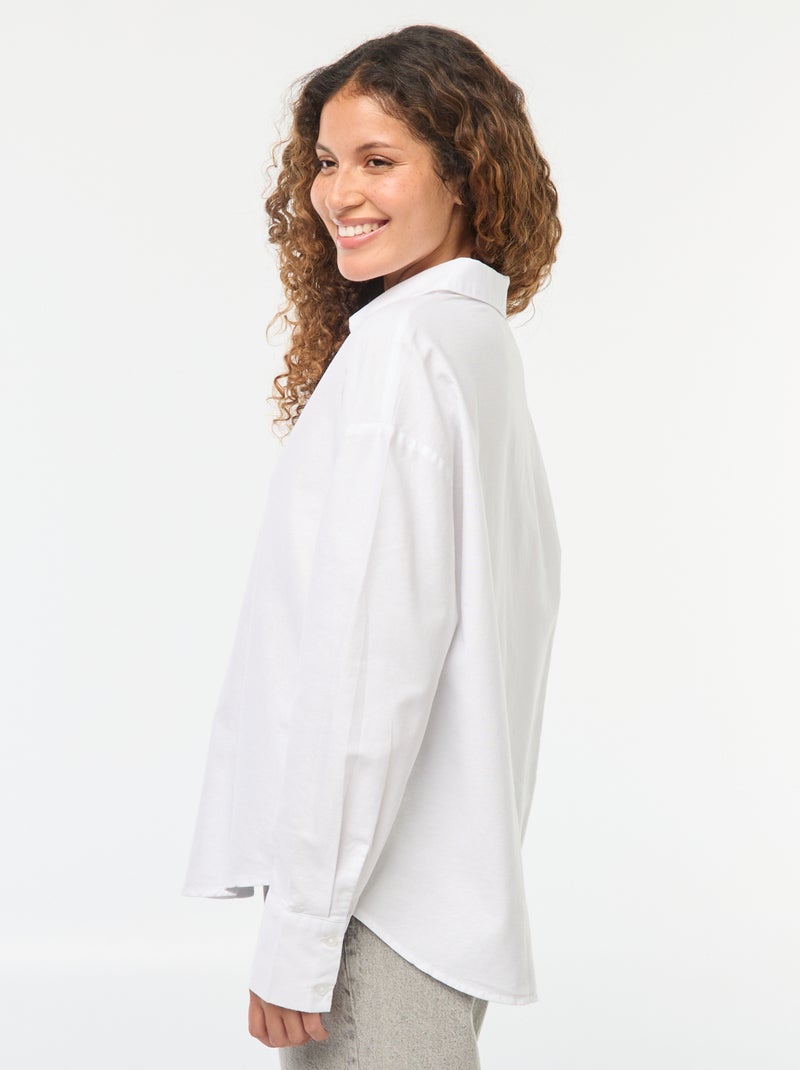 Camicia a maniche lunghe oxford bianco - Kiabi