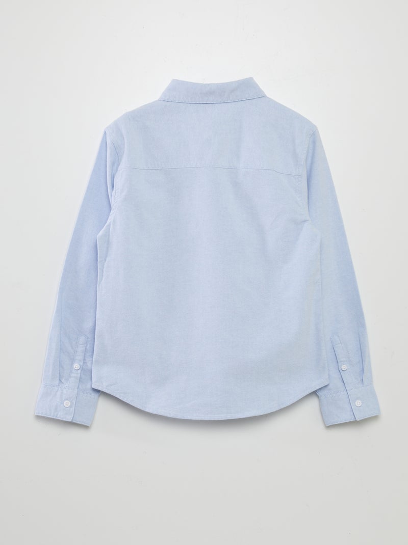 Camicia a maniche lunghe oxford BLU - Kiabi