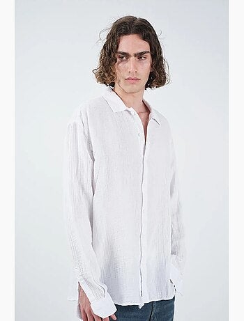 Camicia a maniche lunghe testurizzata dalla vestibilità rilassata giesto