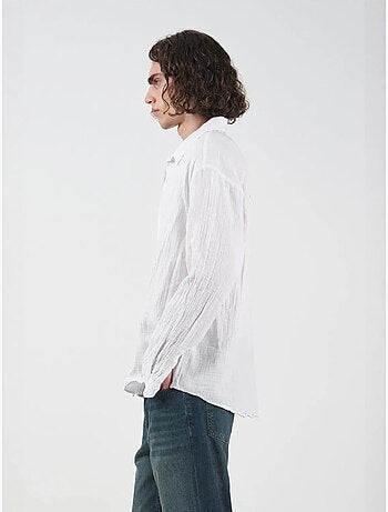 Camicia a maniche lunghe testurizzata dalla vestibilità rilassata giesto