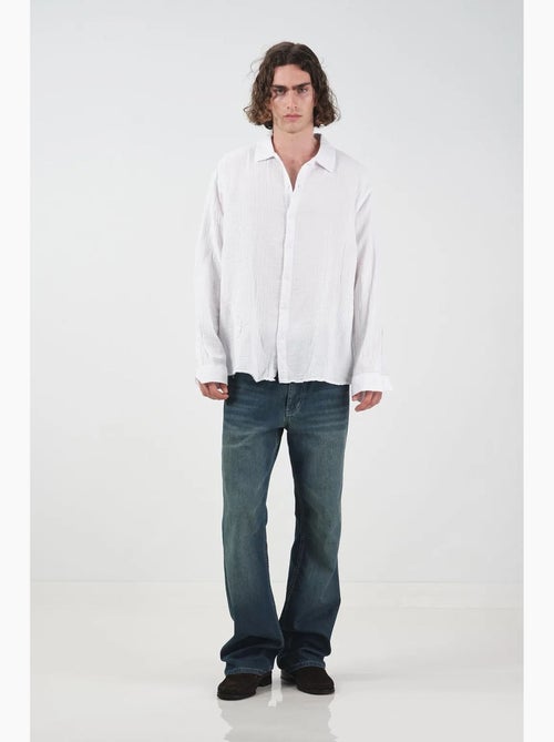 Camicia a maniche lunghe testurizzata dalla vestibilità rilassata giesto - Kiabi Camicia a maniche lunghe testurizzata dalla vestibilità rilassata giesto - Kiabi