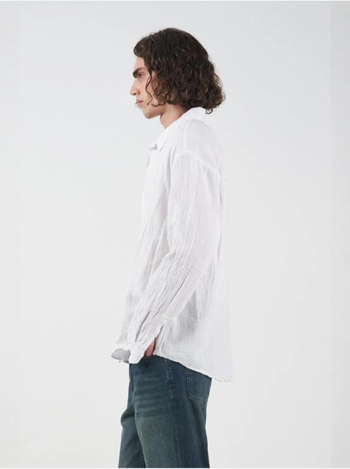 Camicia a maniche lunghe testurizzata dalla vestibilità rilassata giesto - Kiabi Camicia a maniche lunghe testurizzata dalla vestibilità rilassata giesto - Kiabi