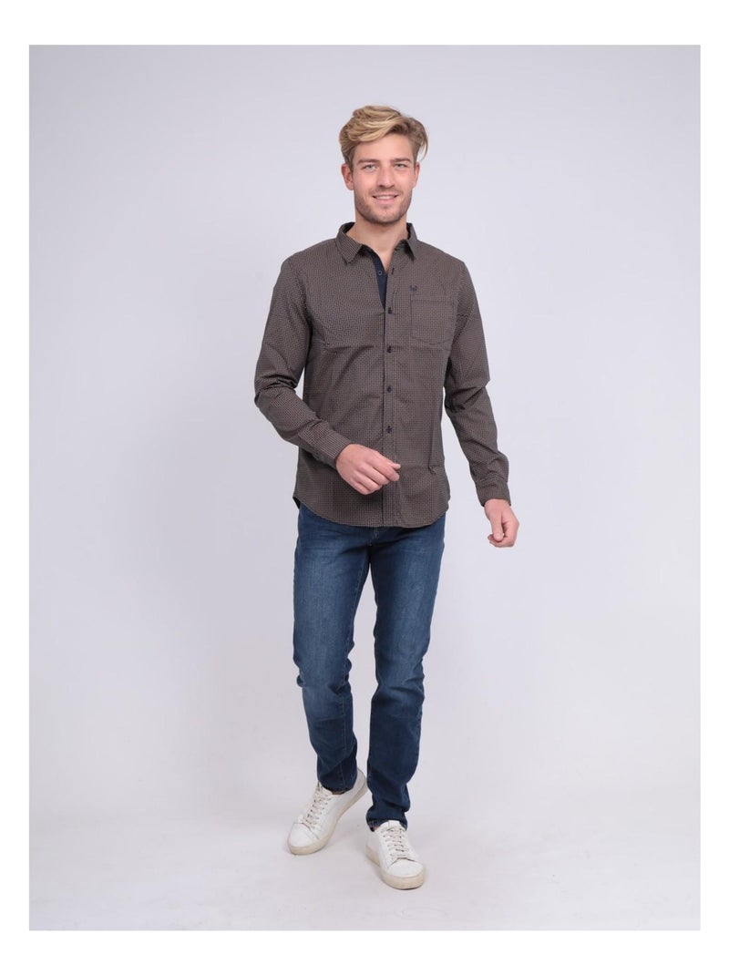 Camicia a maniche lunghe TORNADE Blu marino - Kiabi