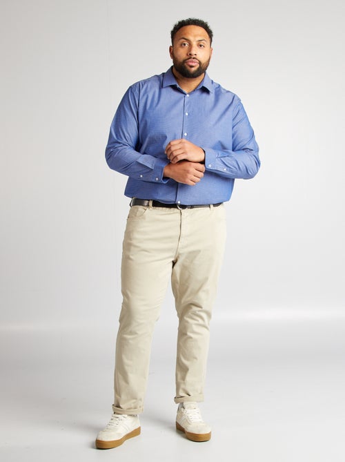 Camicia à motivo dobby - Kiabi