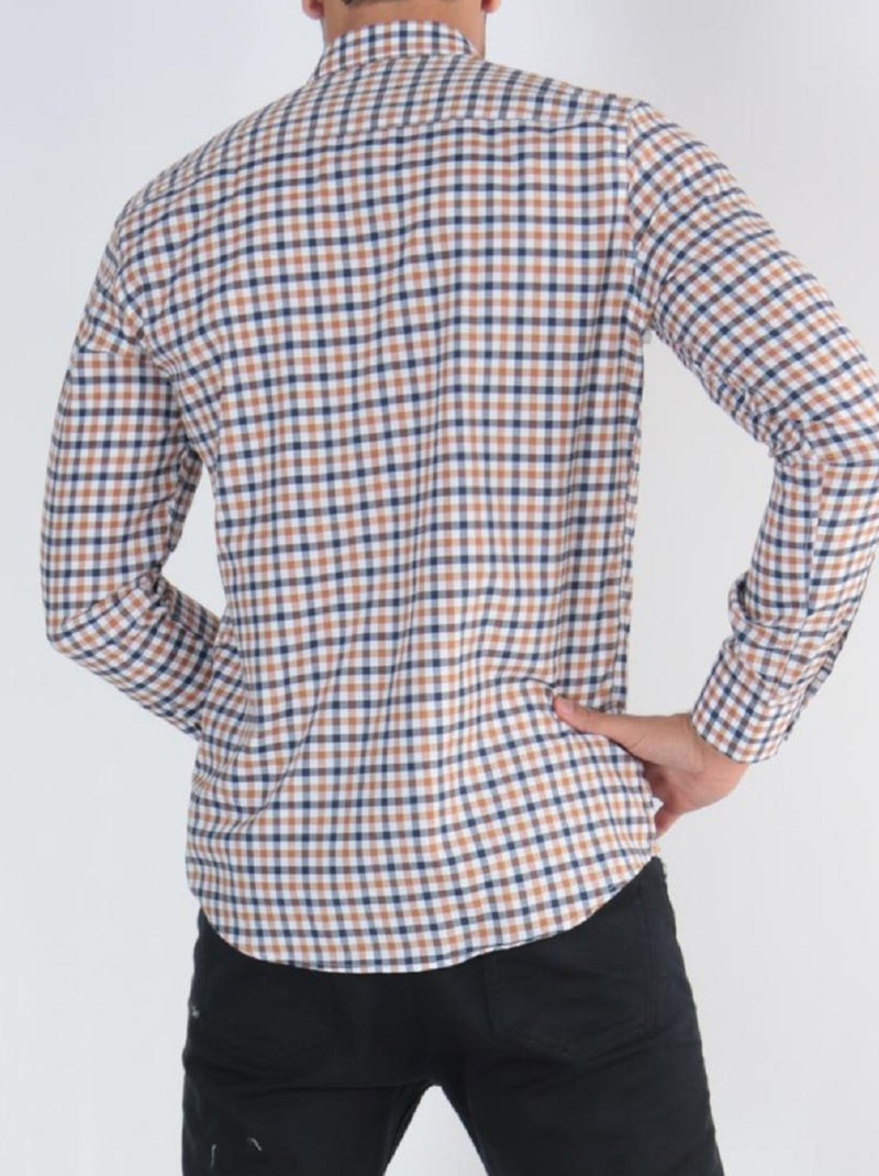 Camicia a quadretti Beige - Kiabi