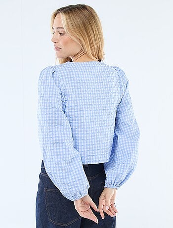 Camicia a quadretti vichy con nodi