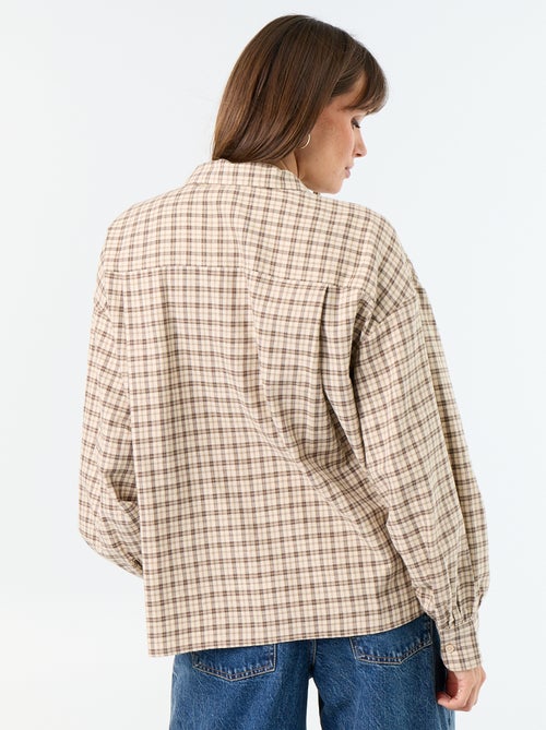 Camicia a quadri a maniche lunghe - Kiabi