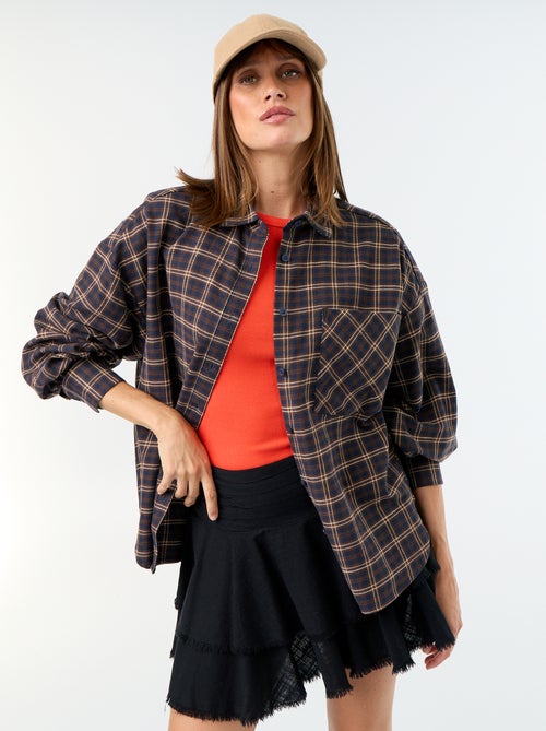 Camicia a quadri a maniche lunghe - Kiabi