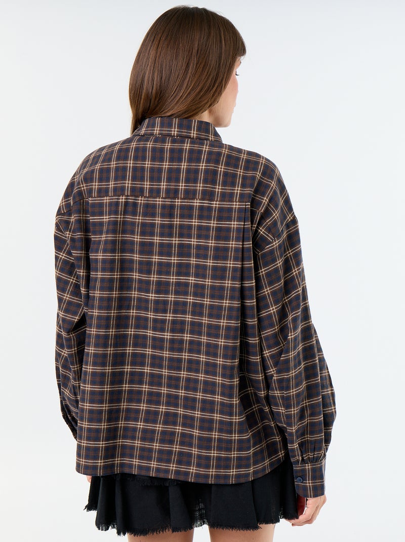 Camicia a quadri a maniche lunghe Blu - Kiabi