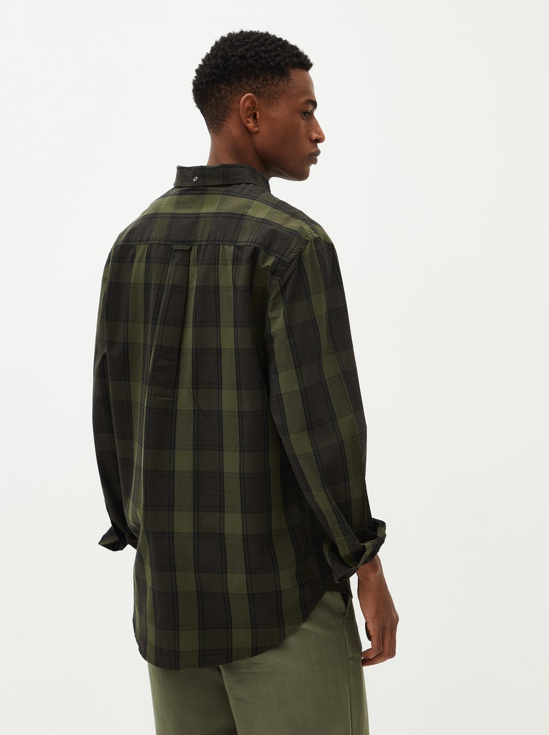 Camicia a quadri a maniche lunghe, MO Fashion Verde - Kiabi