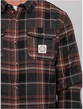 Camicia a quadri a maniche lunghe torilou