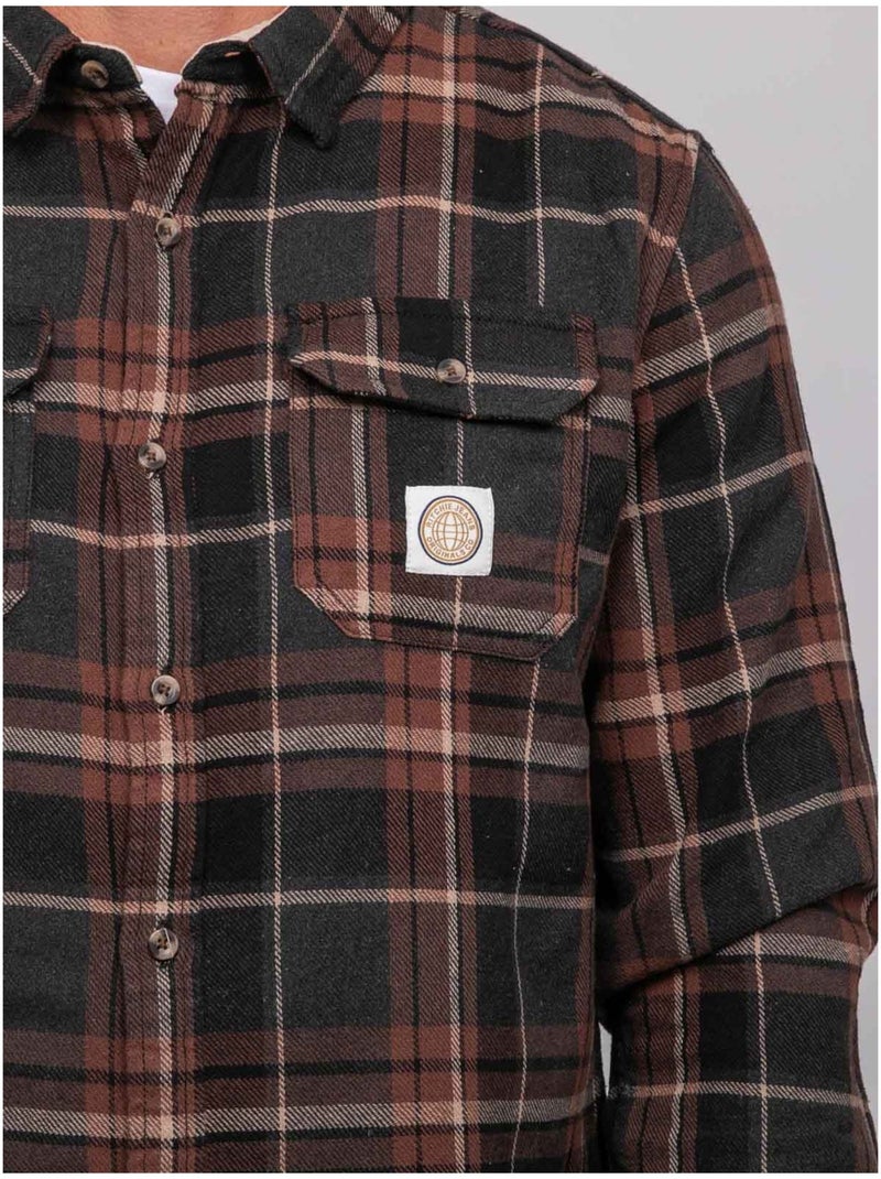 Camicia a quadri a maniche lunghe torilou Marrone - Kiabi