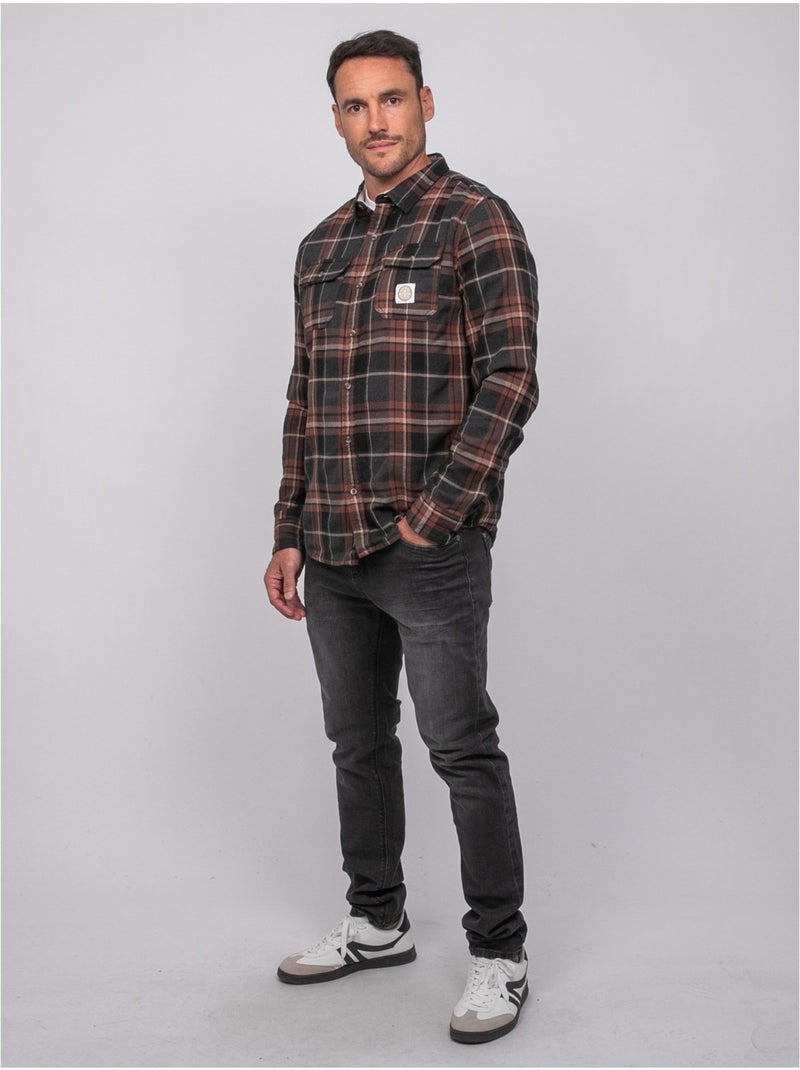 Camicia a quadri a maniche lunghe torilou Marrone - Kiabi