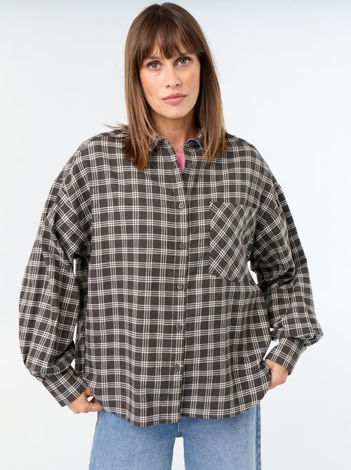 Camicia a quadri a maniche lunghe - Kiabi Camicia a quadri a maniche lunghe - Kiabi