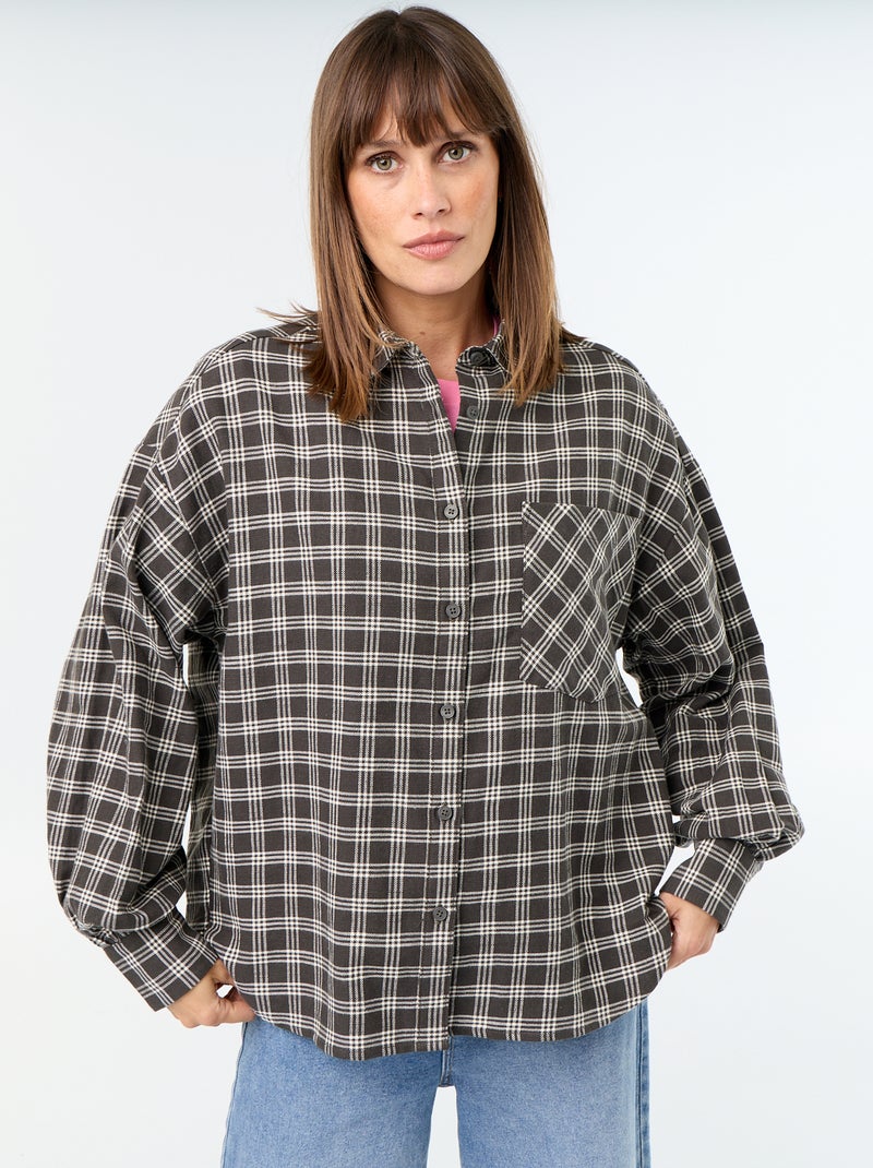 Camicia a quadri a maniche lunghe Verde - Kiabi