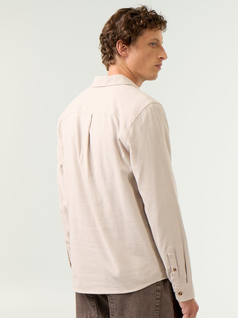 Camicia a quadri Beige - Kiabi