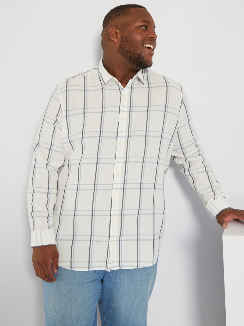 Camicia a quadri BIANCO - Kiabi