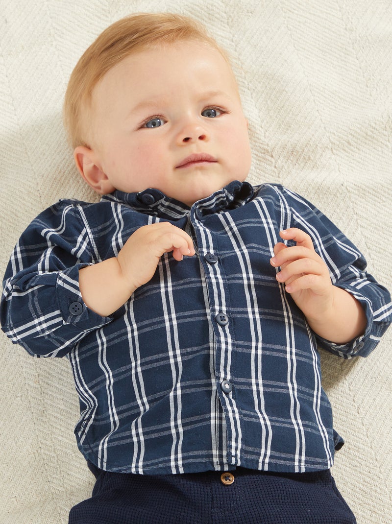 Camicia a quadri BLU - Kiabi