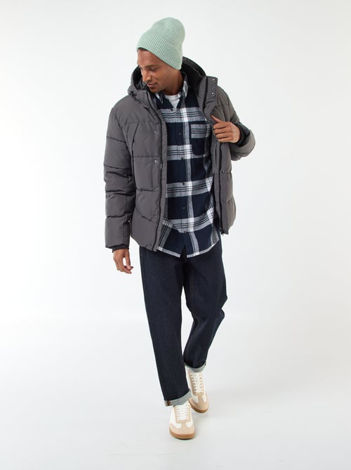 Camicia a quadri con apertura abbottonata - Kiabi