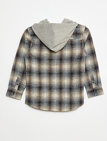 Camicia a quadri con cappuccio