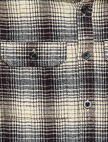 Camicia a quadri con cappuccio