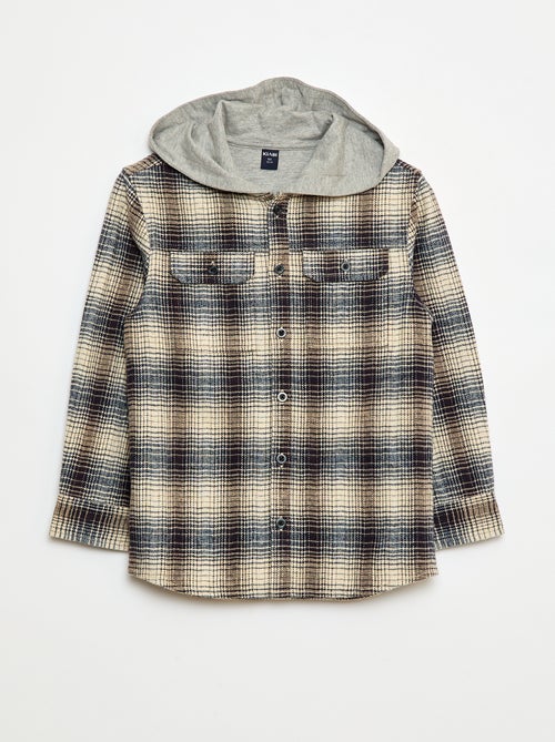 Camicia a quadri con cappuccio - Kiabi