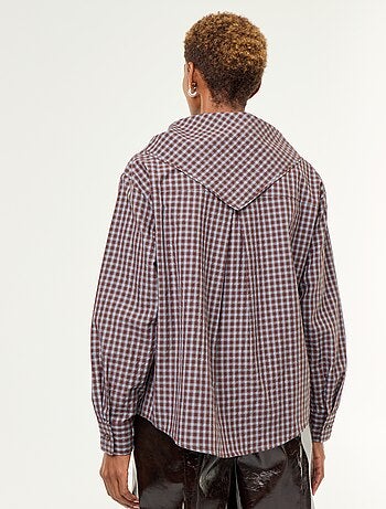 Camicia a quadri con foulard