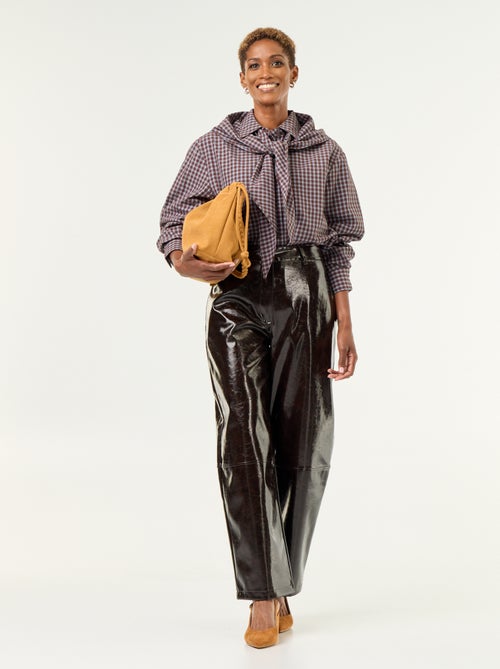 Camicia a quadri con foulard - Kiabi