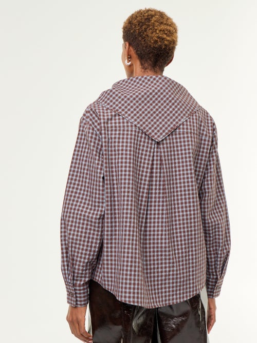 Camicia a quadri con foulard - Kiabi