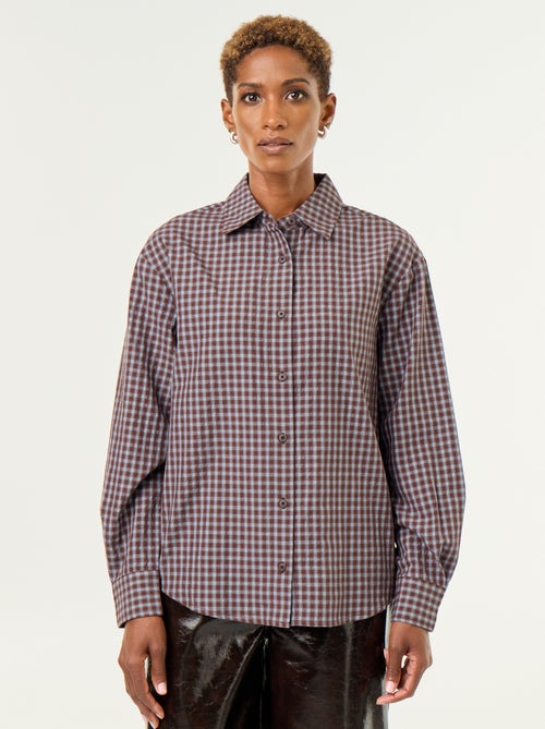 Camicia a quadri con foulard - Kiabi