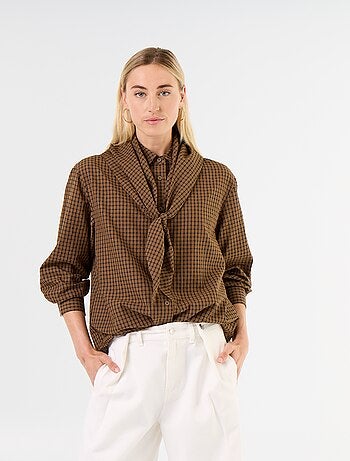 Camicia a quadri con foulard