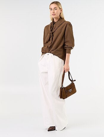 Camicia a quadri con foulard