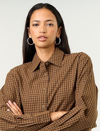 Camicia a quadri con foulard