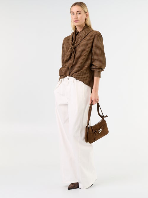 Camicia a quadri con foulard - Kiabi