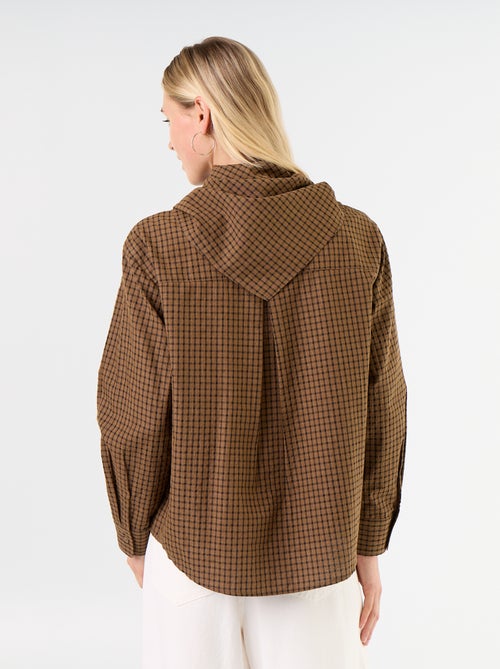 Camicia a quadri con foulard - Kiabi