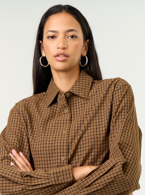 Camicia a quadri con foulard - Kiabi