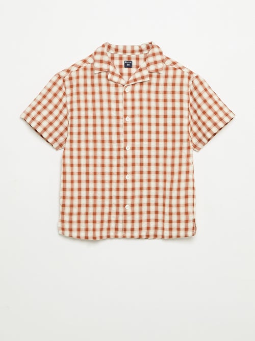 Camicia a quadri e maniche corte - Kiabi