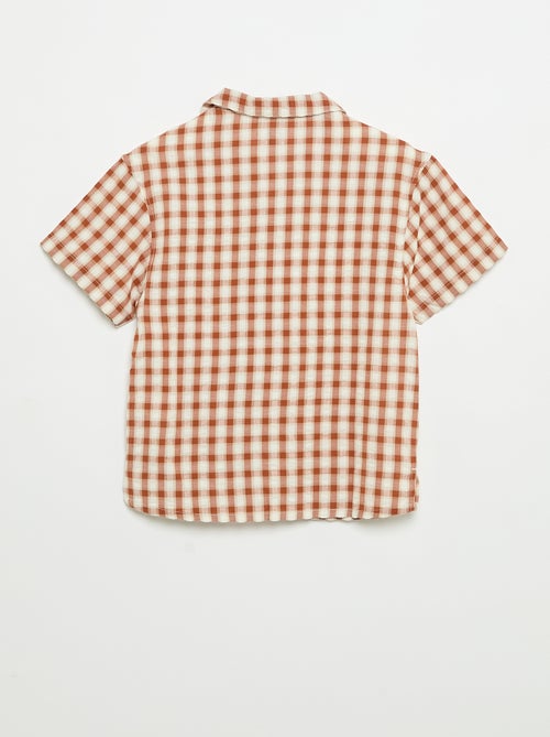 Camicia a quadri e maniche corte - Kiabi