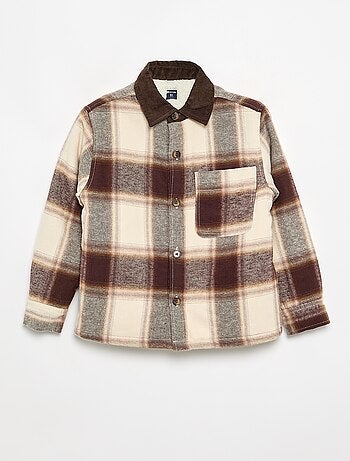 Camicia a quadri foderata
