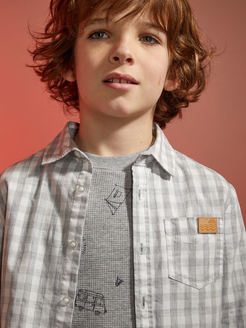 Camicia a quadri GRIGIO - Kiabi