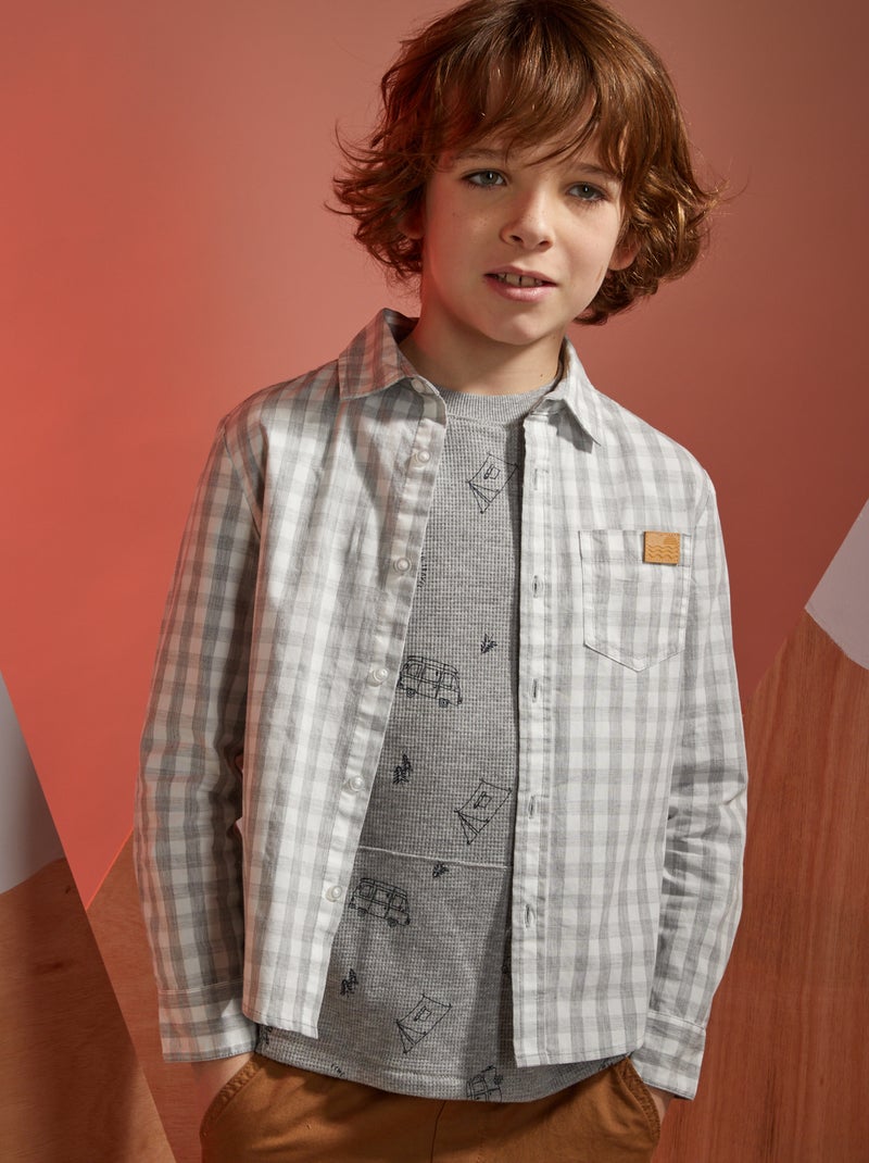 Camicia a quadri GRIGIO - Kiabi