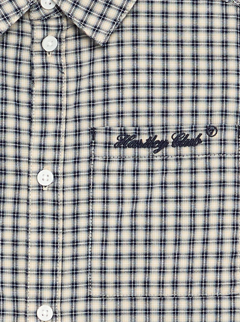 Camicia a quadri in flanella Bianco - Kiabi