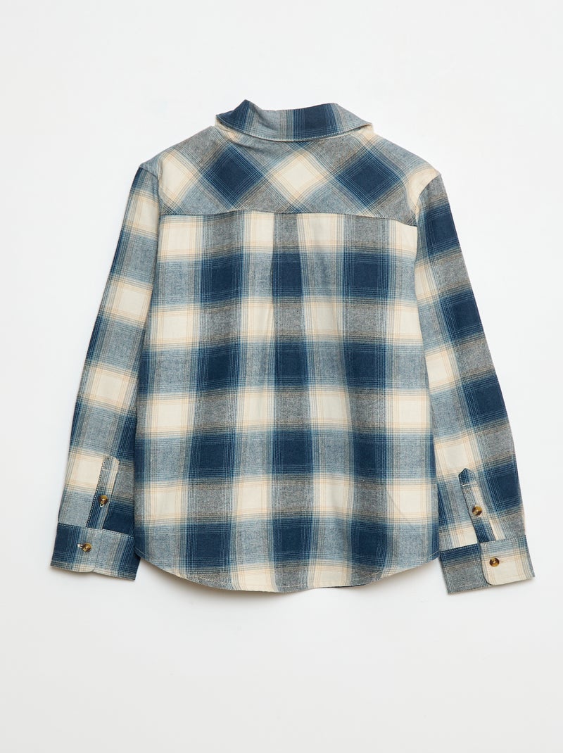 Camicia a quadri in flanella Blu - Kiabi