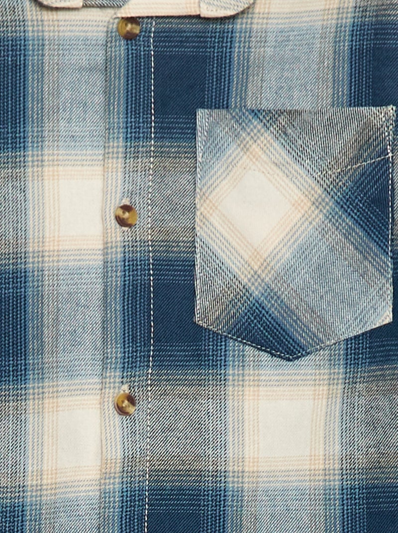 Camicia a quadri in flanella Blu - Kiabi