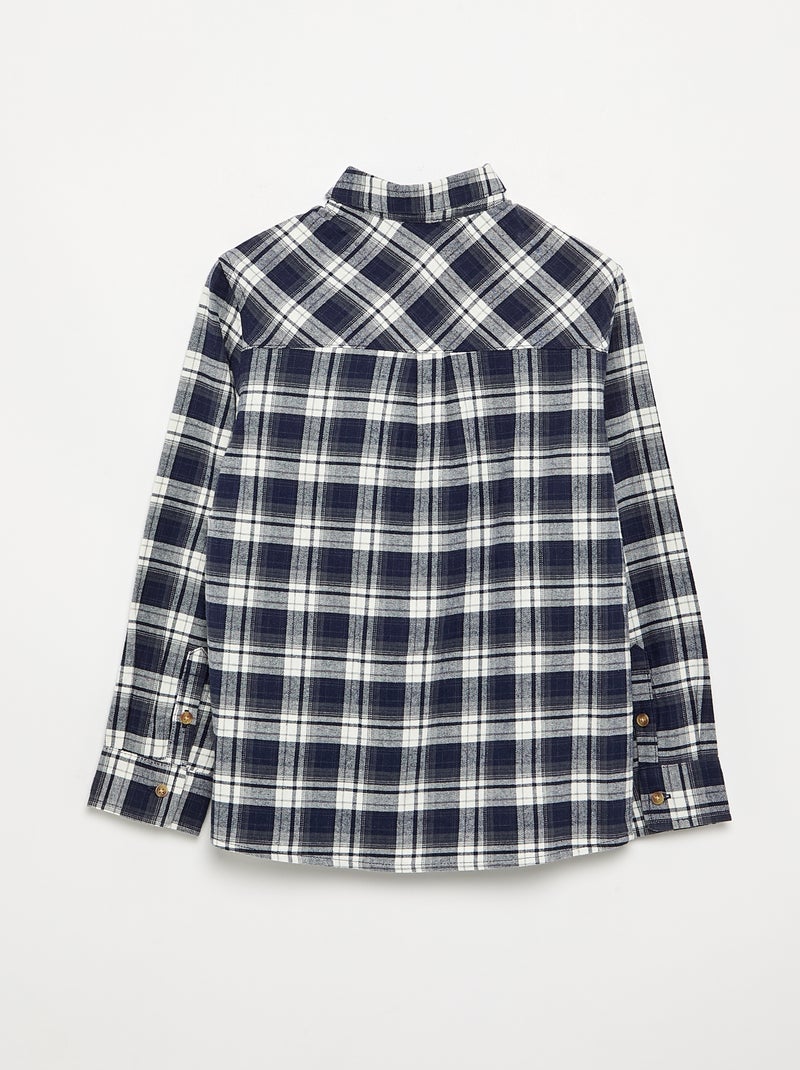 Camicia a quadri in flanella Blu - Kiabi