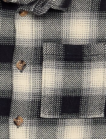 Camicia a quadri in flanella con cappuccio