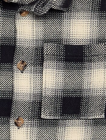 Camicia a quadri in flanella con cappuccio